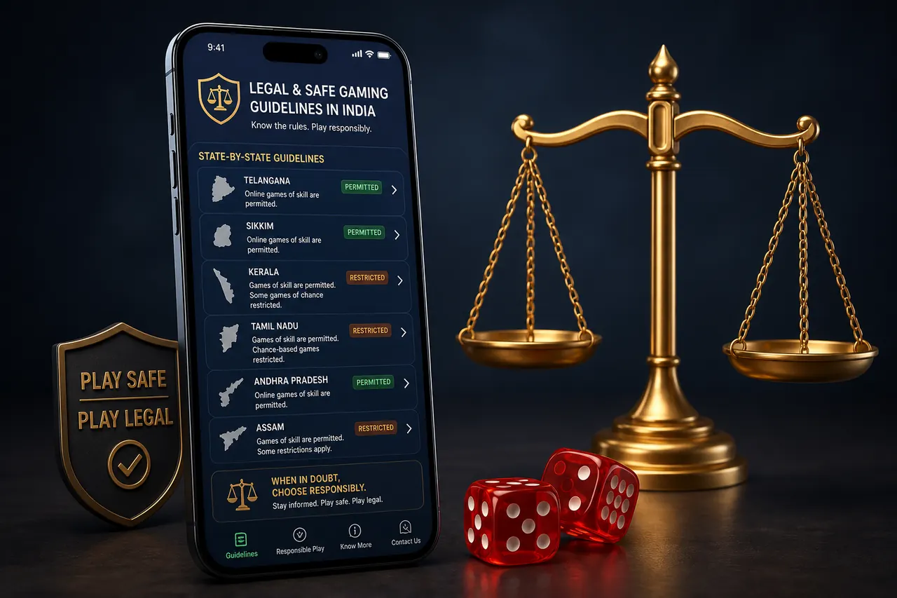 India map and legal context checklist for digital round games