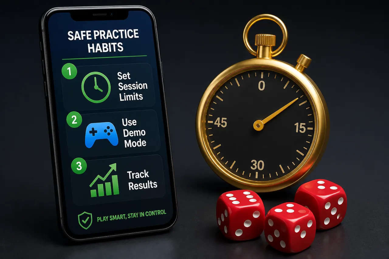 Notebook with session limits beside a Big Small practice screen