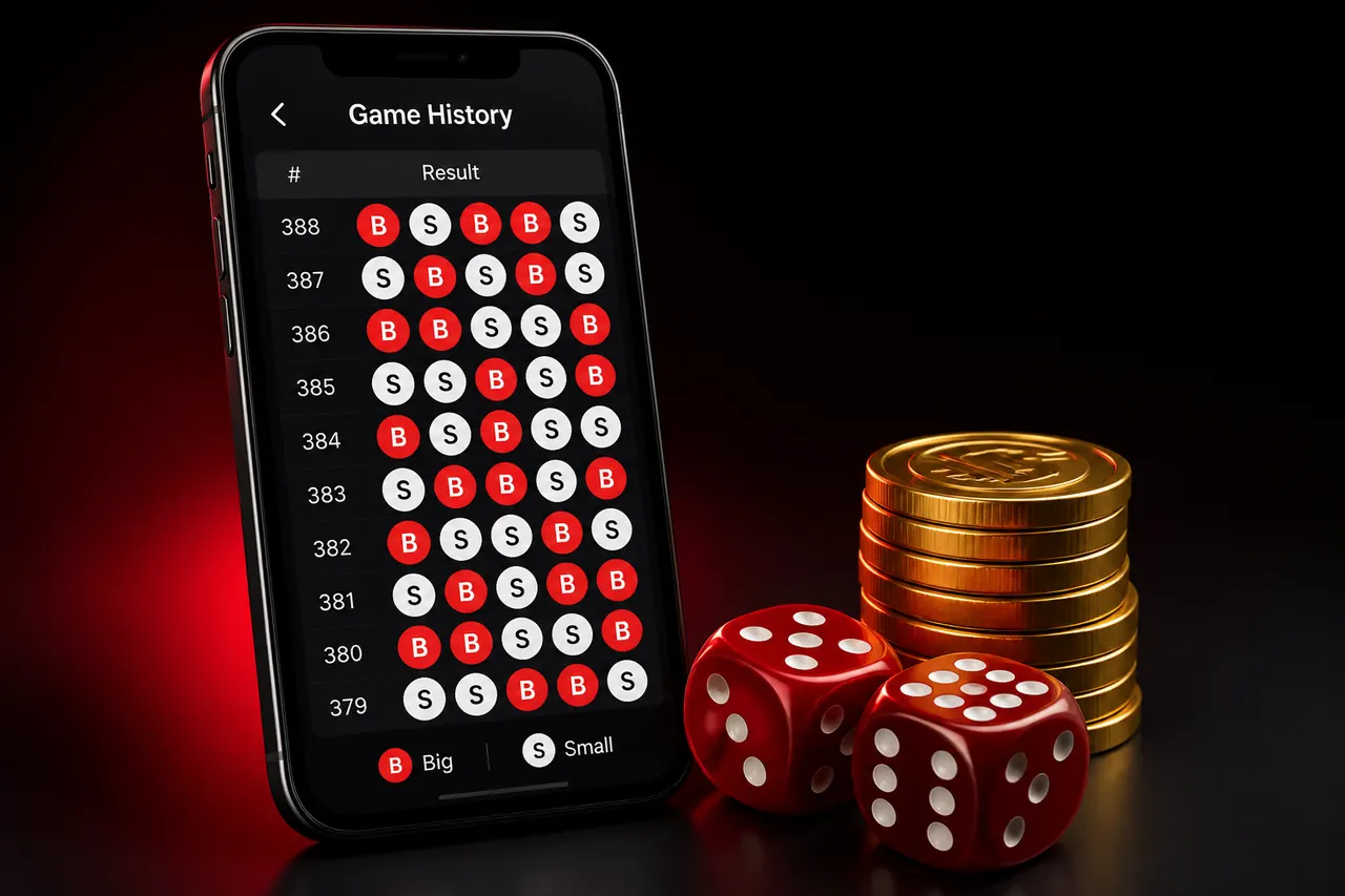 Colour tiles beside Big Small range cards with a caution overlay