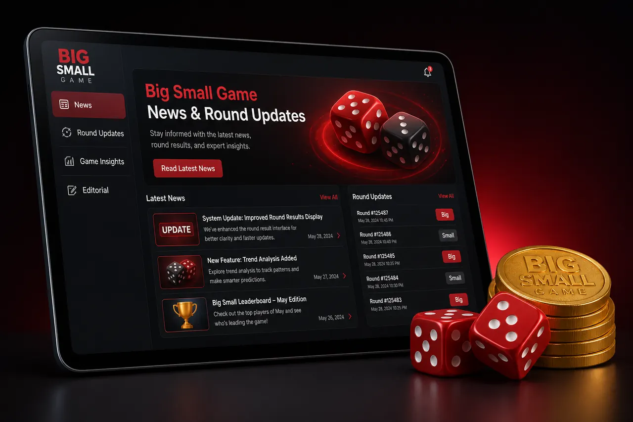 News desk screen showing Big Small round alerts and policy notes